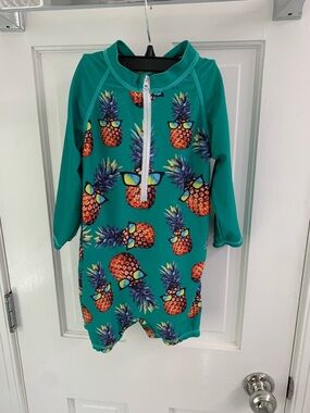 Amazon Teal Pineapple One-Piece Sun Suit